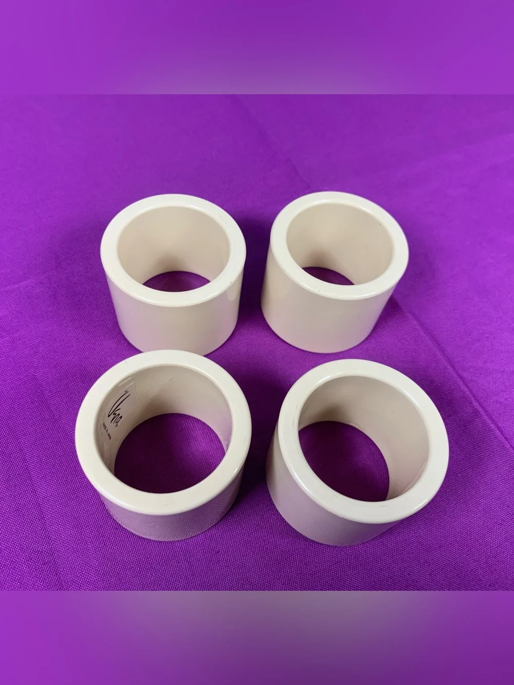 Vintage Vera Neumann Japan Napkin Rings - 4 Modern Plastic Eames